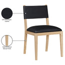  Meridian Avon Black Vegan Leather Dining Side Chair IMAGE 9