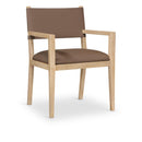  Meridian Avon Brown Vegan Leather Dining Arm Chair IMAGE 1