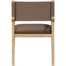  Meridian Avon Brown Vegan Leather Dining Arm Chair IMAGE 5