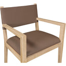  Meridian Avon Brown Vegan Leather Dining Arm Chair IMAGE 6