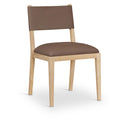  Meridian Avon Brown Vegan Leather Dining Side Chair IMAGE 1