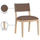  Meridian Avon Brown Vegan Leather Dining Side Chair IMAGE 9