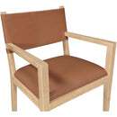  Meridian Avon Cognac Vegan Leather Dining Arm Chair IMAGE 6