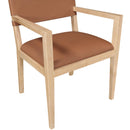  Meridian Avon Cognac Vegan Leather Dining Arm Chair IMAGE 7