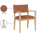  Meridian Avon Cognac Vegan Leather Dining Arm Chair IMAGE 9