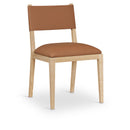  Meridian Avon Cognac Vegan Leather Dining Side Chair IMAGE 1