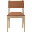  Meridian Avon Cognac Vegan Leather Dining Side Chair IMAGE 3