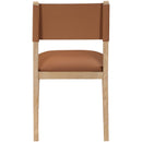  Meridian Avon Cognac Vegan Leather Dining Side Chair IMAGE 5