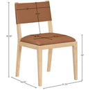  Meridian Avon Cognac Vegan Leather Dining Side Chair IMAGE 8