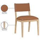  Meridian Avon Cognac Vegan Leather Dining Side Chair IMAGE 9