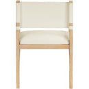  Meridian Avon Cream Vegan Leather Dining Arm Chair IMAGE 5