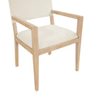  Meridian Avon Cream Vegan Leather Dining Arm Chair IMAGE 7
