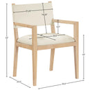  Meridian Avon Cream Vegan Leather Dining Arm Chair IMAGE 8