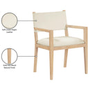  Meridian Avon Cream Vegan Leather Dining Arm Chair IMAGE 9