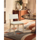  Meridian Avon Cream Vegan Leather Dining Side Chair IMAGE 2