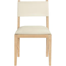 Meridian Avon Cream Vegan Leather Dining Side Chair IMAGE 3