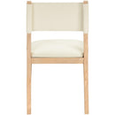  Meridian Avon Cream Vegan Leather Dining Side Chair IMAGE 5