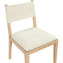  Meridian Avon Cream Vegan Leather Dining Side Chair IMAGE 6