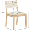  Meridian Avon Cream Vegan Leather Dining Side Chair IMAGE 8