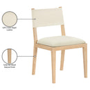  Meridian Avon Cream Vegan Leather Dining Side Chair IMAGE 9