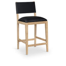  Meridian Avon Black Vegan Leather Counter Stool IMAGE 1