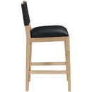  Meridian Avon Black Vegan Leather Counter Stool IMAGE 4