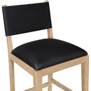  Meridian Avon Black Vegan Leather Counter Stool IMAGE 6