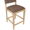  Meridian Avon Brown Vegan Leather Counter Stool IMAGE 7
