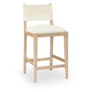  Meridian Avon Cream Vegan Leather Counter Stool IMAGE 1