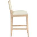  Meridian Avon Cream Vegan Leather Counter Stool IMAGE 3