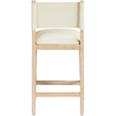  Meridian Avon Cream Vegan Leather Counter Stool IMAGE 4