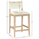  Meridian Avon Cream Vegan Leather Counter Stool IMAGE 8