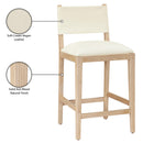  Meridian Avon Cream Vegan Leather Counter Stool IMAGE 9