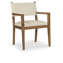  Meridian Avon Beige Vegan Leather Dining Arm Chair IMAGE 1