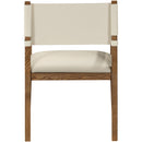 Meridian Avon Beige Vegan Leather Dining Arm Chair IMAGE 5