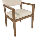  Meridian Avon Beige Vegan Leather Dining Arm Chair IMAGE 7