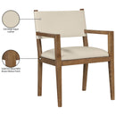  Meridian Avon Beige Vegan Leather Dining Arm Chair IMAGE 9