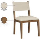  Meridian Avon Beige Vegan Leather Dining Side Chair IMAGE 9