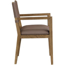  Meridian Avon Brown Vegan Leather Dining Arm Chair IMAGE 3