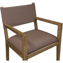  Meridian Avon Brown Vegan Leather Dining Arm Chair IMAGE 5