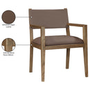  Meridian Avon Brown Vegan Leather Dining Arm Chair IMAGE 9