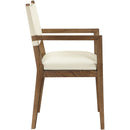  Meridian Avon Cream Vegan Leather Dining Arm Chair IMAGE 4