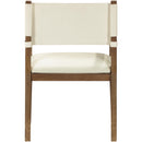 Meridian Avon Cream Vegan Leather Dining Arm Chair IMAGE 5