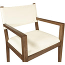  Meridian Avon Cream Vegan Leather Dining Arm Chair IMAGE 6