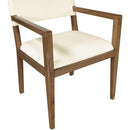  Meridian Avon Cream Vegan Leather Dining Arm Chair IMAGE 7