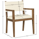  Meridian Avon Cream Vegan Leather Dining Arm Chair IMAGE 8