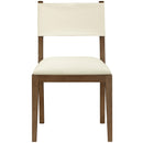 Meridian Avon Cream Vegan Leather Dining Side Chair IMAGE 3
