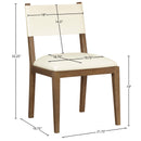  Meridian Avon Cream Vegan Leather Dining Side Chair IMAGE 8