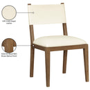  Meridian Avon Cream Vegan Leather Dining Side Chair IMAGE 9
