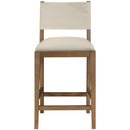  Meridian Avon Beige Vegan Leather Counter Stool IMAGE 3